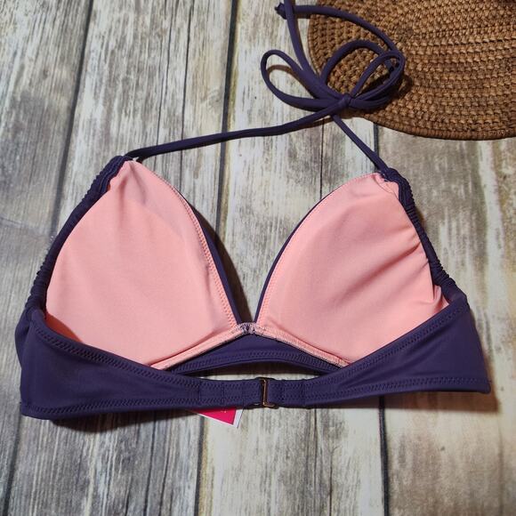Victoria's Secret purple triangle bikini top woman's size small - Picture 4 of 10